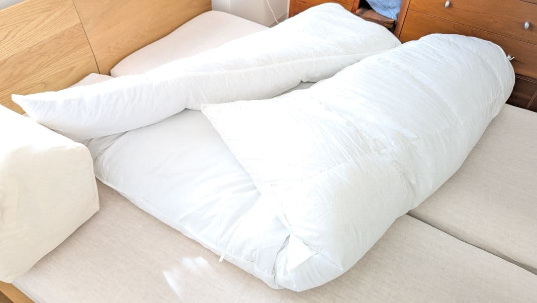 無印良品 防ダニ 羽毛掛けふとん・二層式/ シングル 150x210 1枚