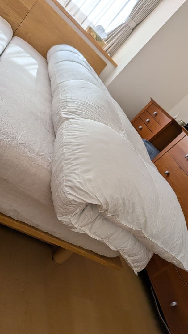 無印良品 防ダニ 羽毛掛けふとん・二層式/ シングル 150x210 1枚