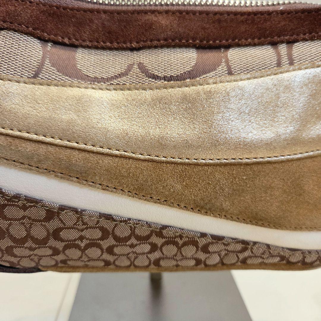 希少 COACH コーチ ミニ アクセサリーポーチ シグネチャー パッチワーク