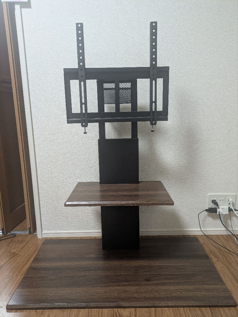 壁寄せテレビスタンド(ニトリHT01MBR/BK)