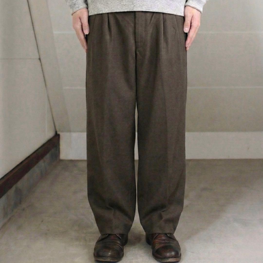 神シルエット◎ 80s~ Vintage 3 Tuck Wool Slacks