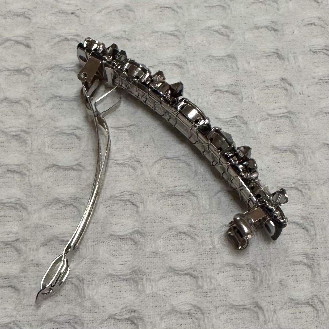 コンプレックスビズ レディアリーストーン バレッタ ブラックミックス