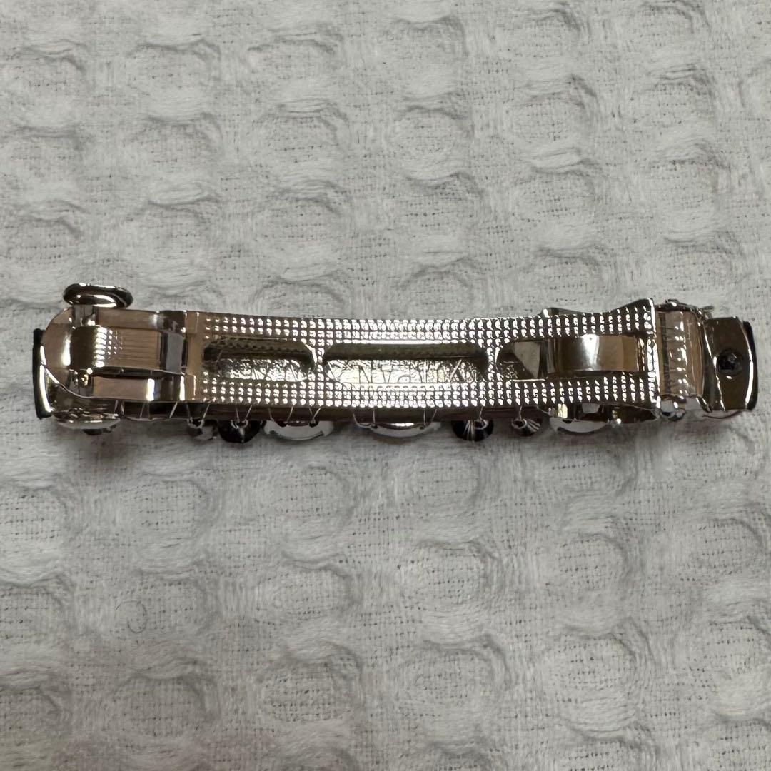 コンプレックスビズ レディアリーストーン バレッタ ブラックミックス