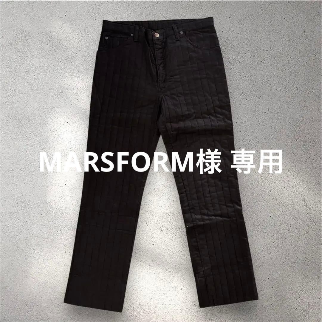 80s【Wrangler】ベルギー製 中綿入りキルトパンツ Black L