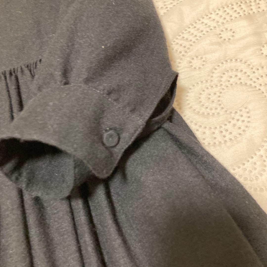 メゾンドソイル　ロングワンピース　ロングカーディガン　ウール100% ブラック