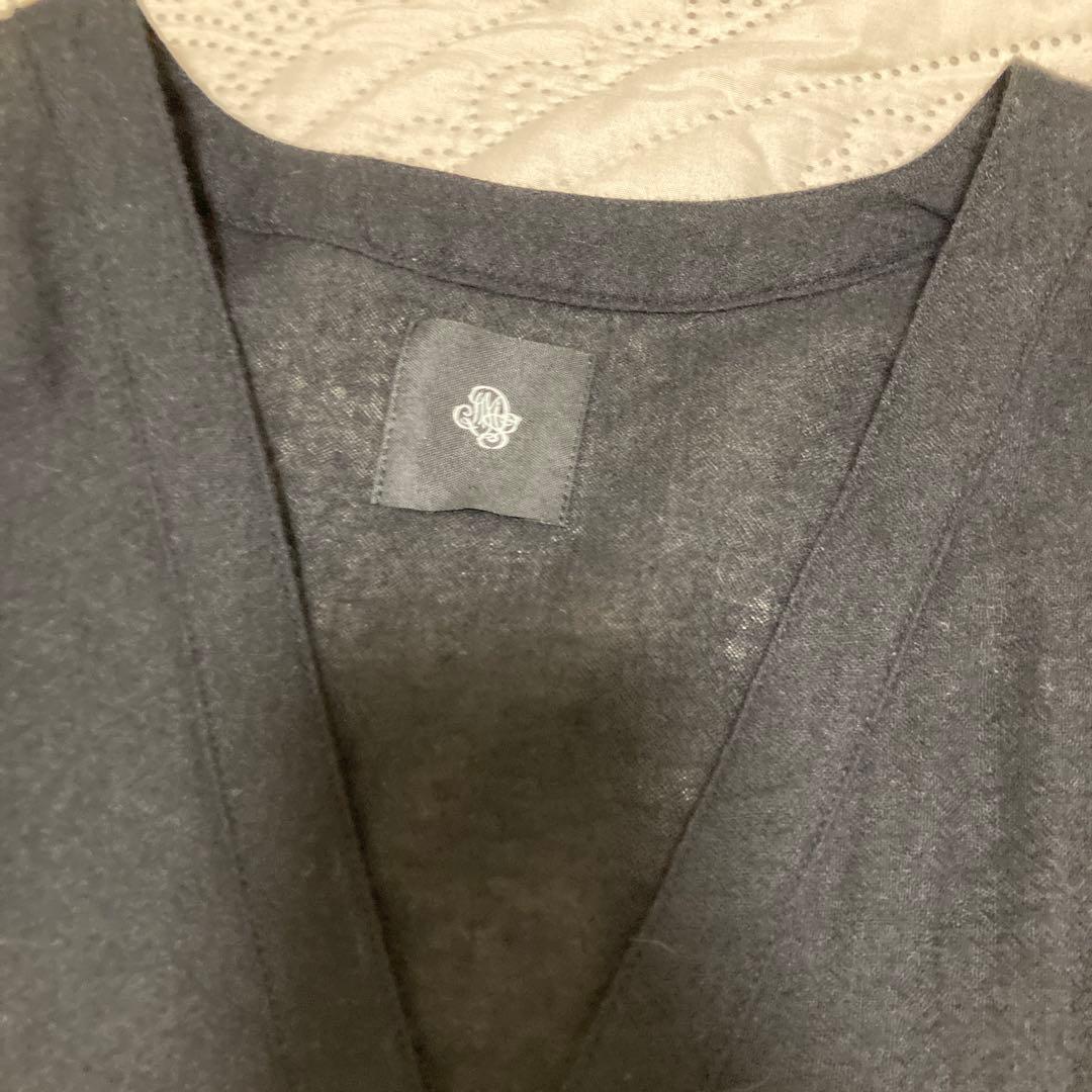 メゾンドソイル　ロングワンピース　ロングカーディガン　ウール100% ブラック