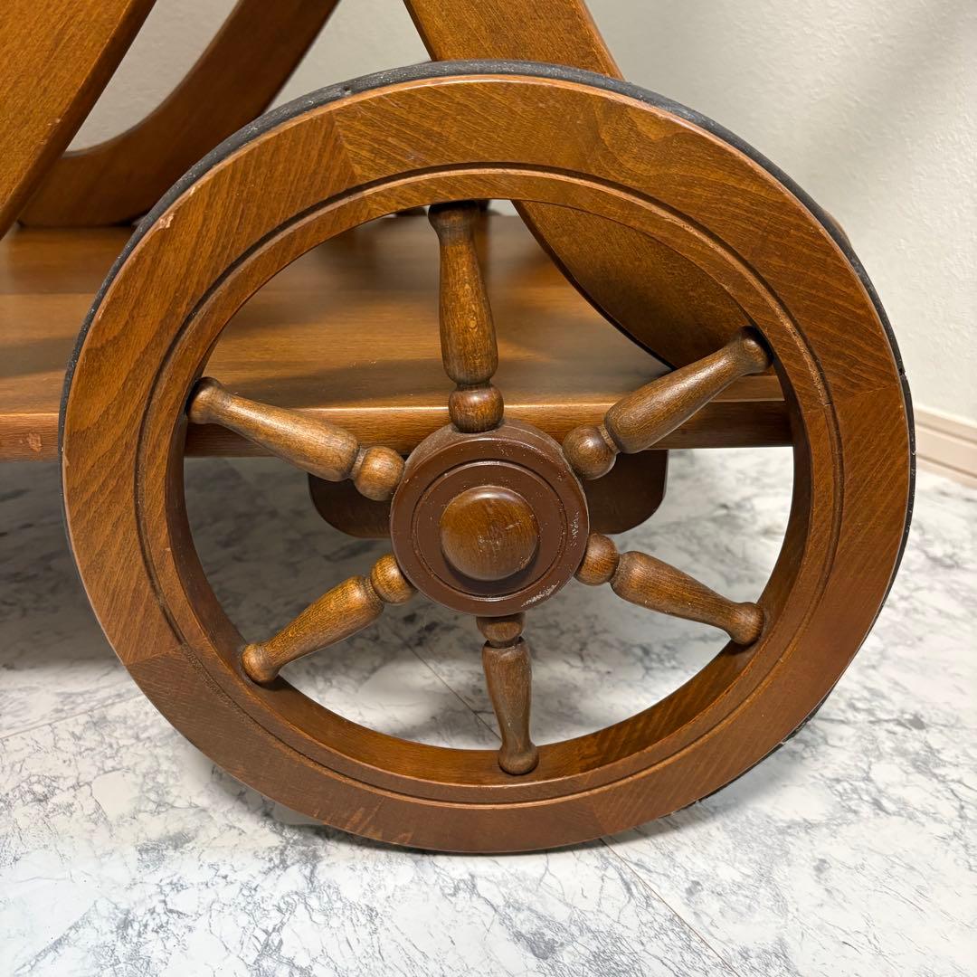 カリモク　キッチンワゴン　キッチンカート サービングワゴン　バーカート　移動可能