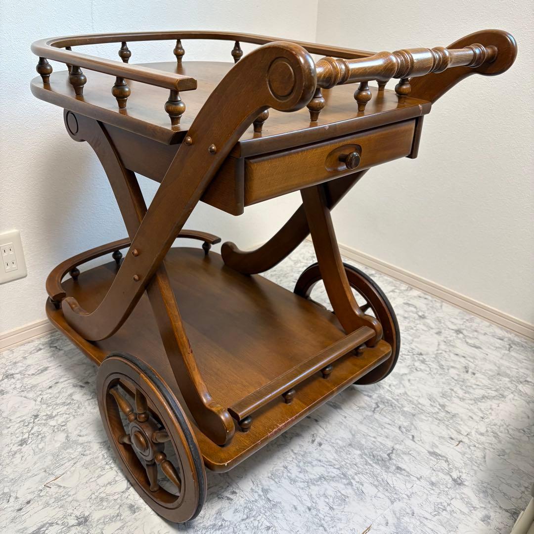 カリモク　キッチンワゴン　キッチンカート サービングワゴン　バーカート　移動可能