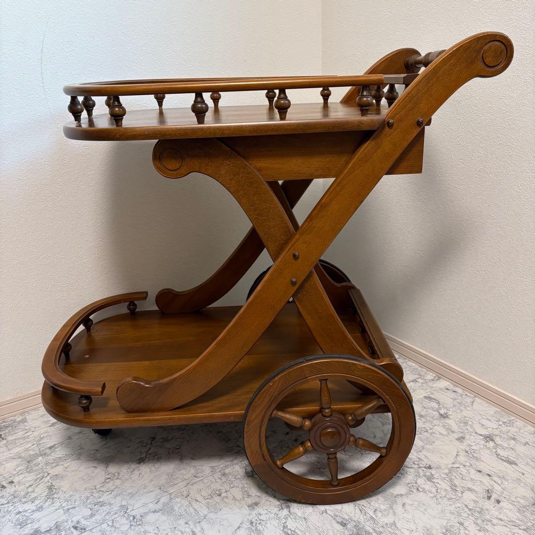 カリモク　キッチンワゴン　キッチンカート サービングワゴン　バーカート　移動可能