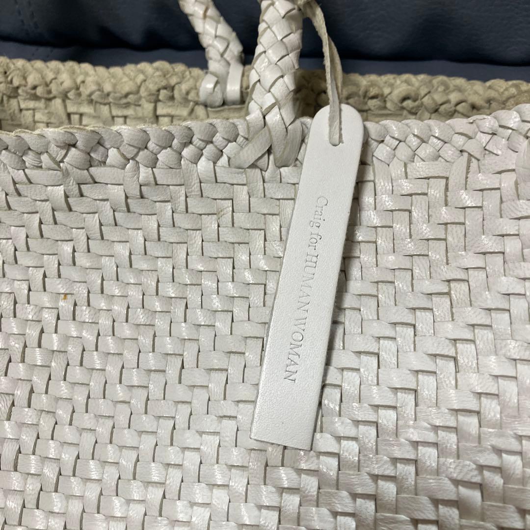 Craig for HUMAN WOMAN メッシュ レザー トートバッグ 本革
