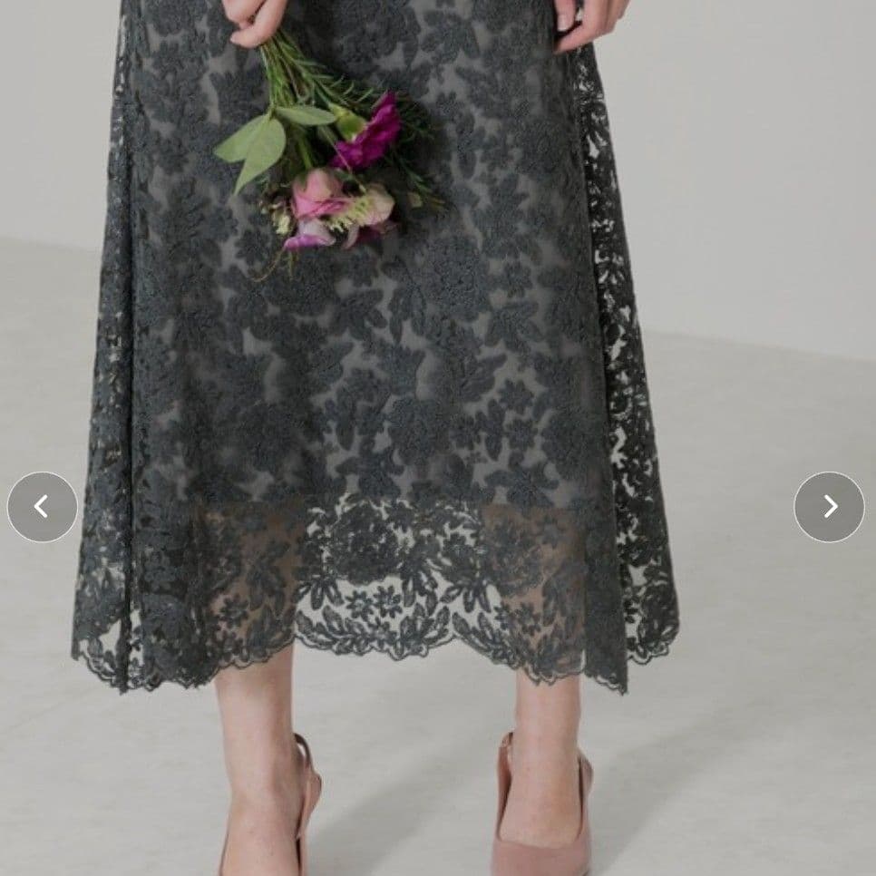 Leja シャーリング ボレロ レース ワンピース ドレス 結婚式 お呼ばれ