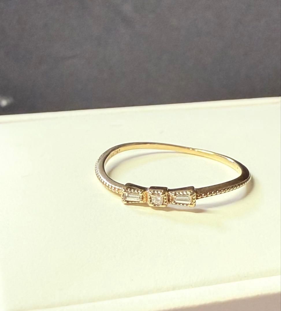 【JUPITER】K10ダイヤモンドタイリング/リボン