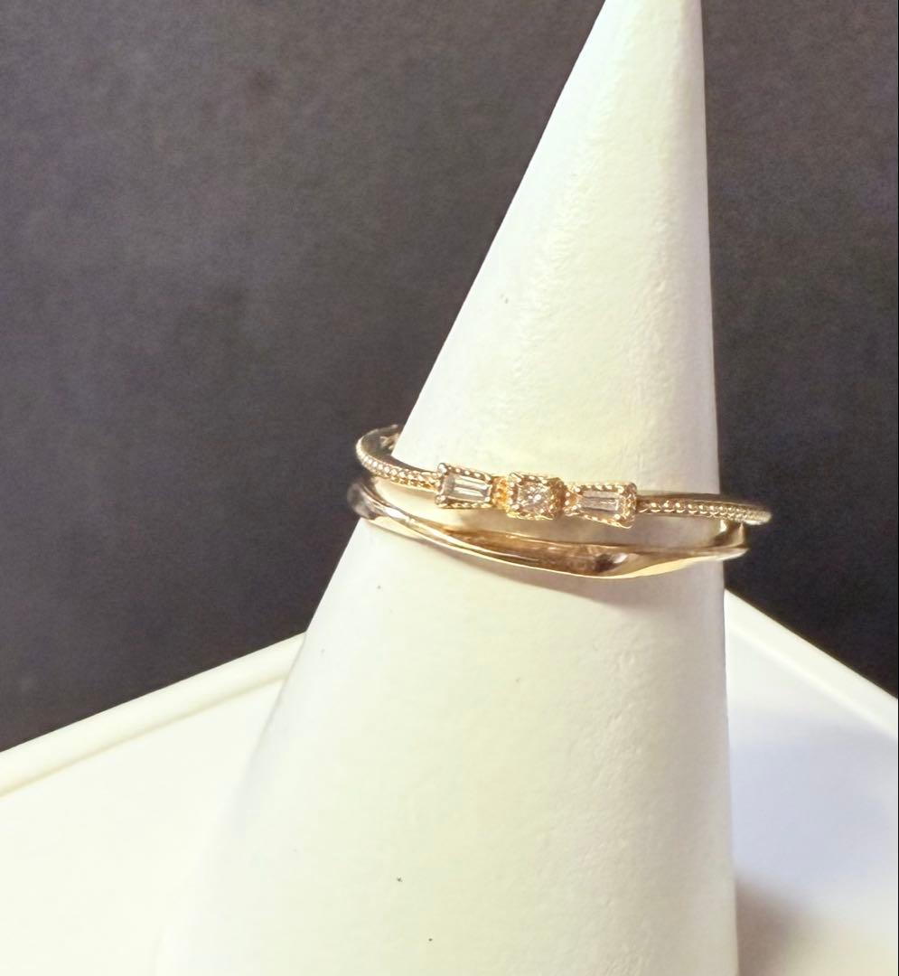 【JUPITER】K10ダイヤモンドタイリング/リボン