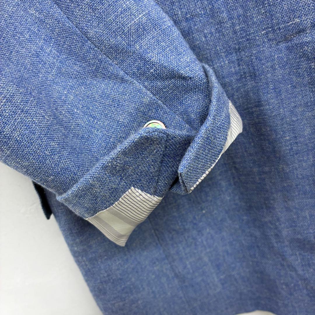 HUNTSMAN BESPOKE テーラードジャケット ブルー ウール 日本製