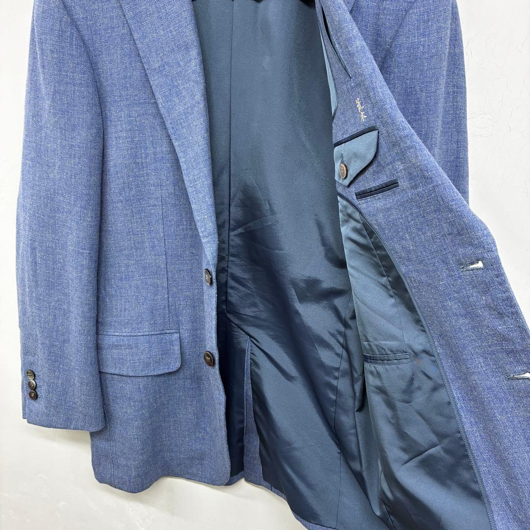 HUNTSMAN BESPOKE テーラードジャケット ブルー ウール 日本製