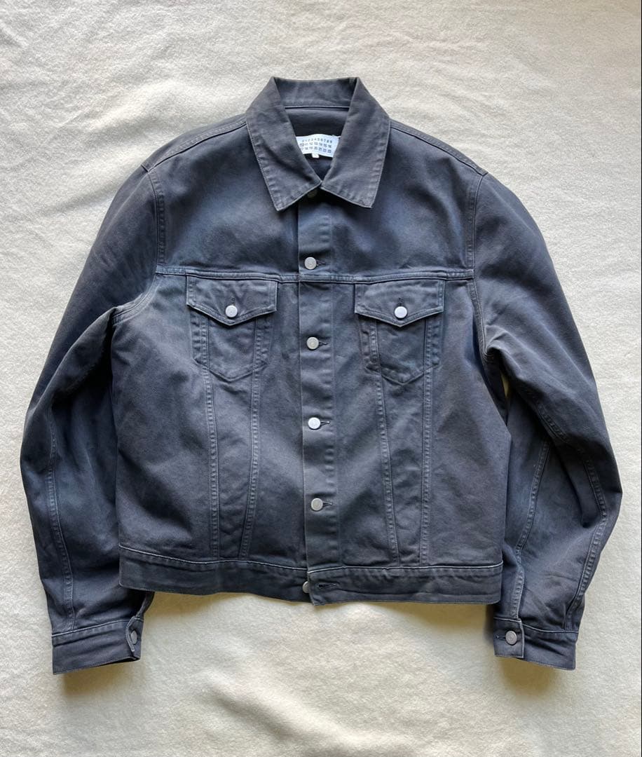 メゾンマルジェラ　ブラックデニムGジャン　サイズ46