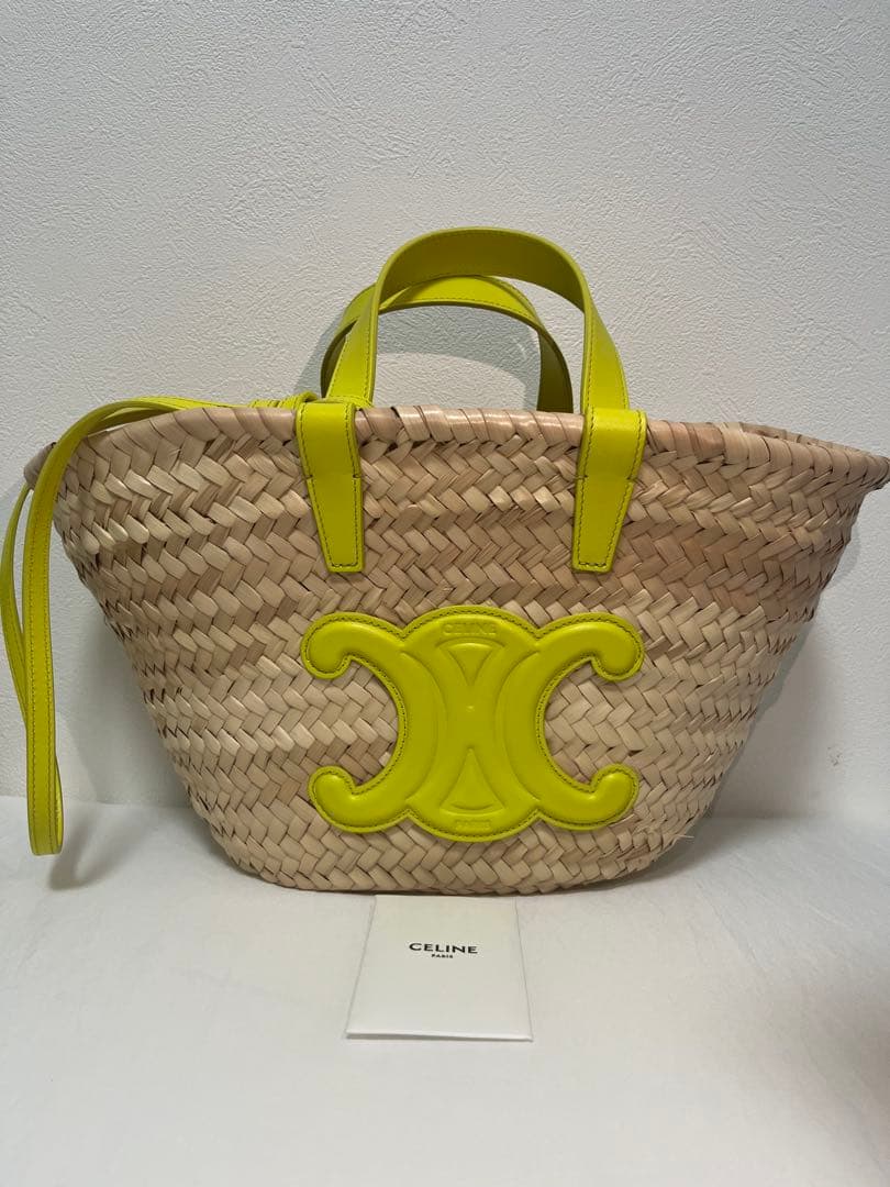 ちさ　新品未使用　CELINE セリーヌ かごバッグ　イエロー　バッグ
