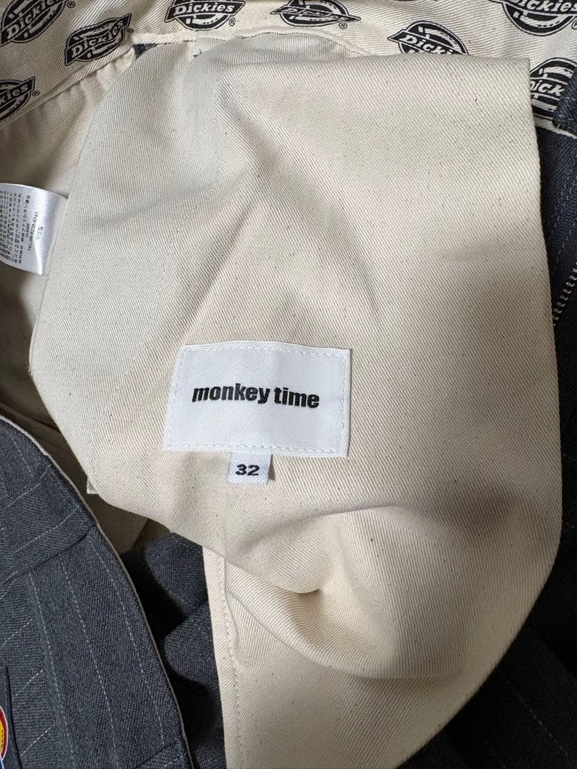 【新品】Dickies × monkey time ストライプバギーパンツ