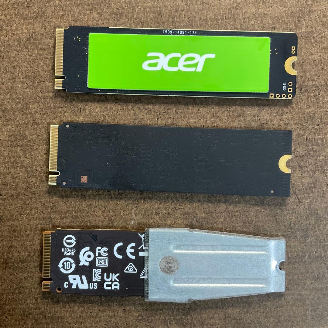 M.2 NVMe SSD 3個セット