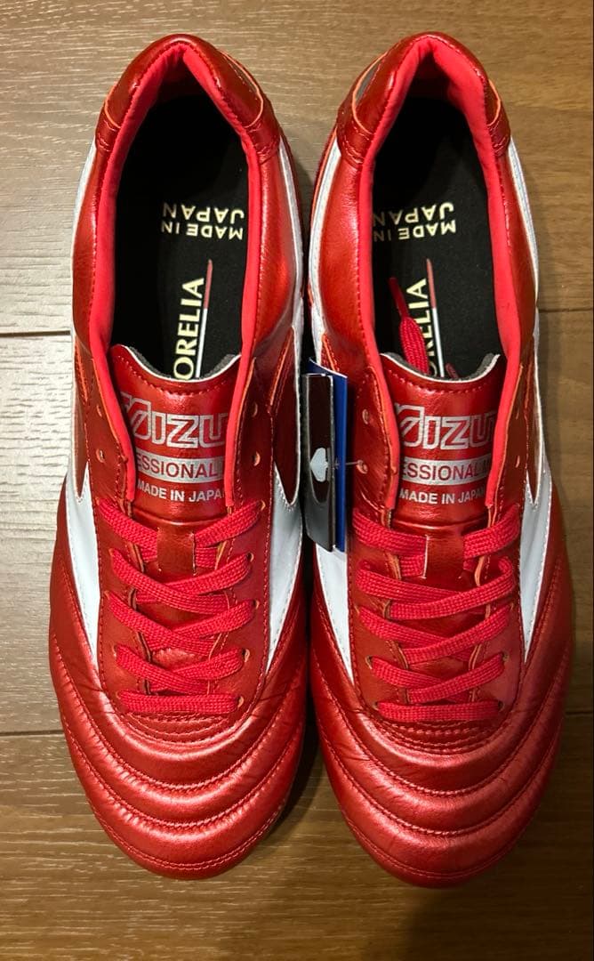 【新品未使用】MIZUNO MORELIA Ⅱ JAPAN パッションレッド③