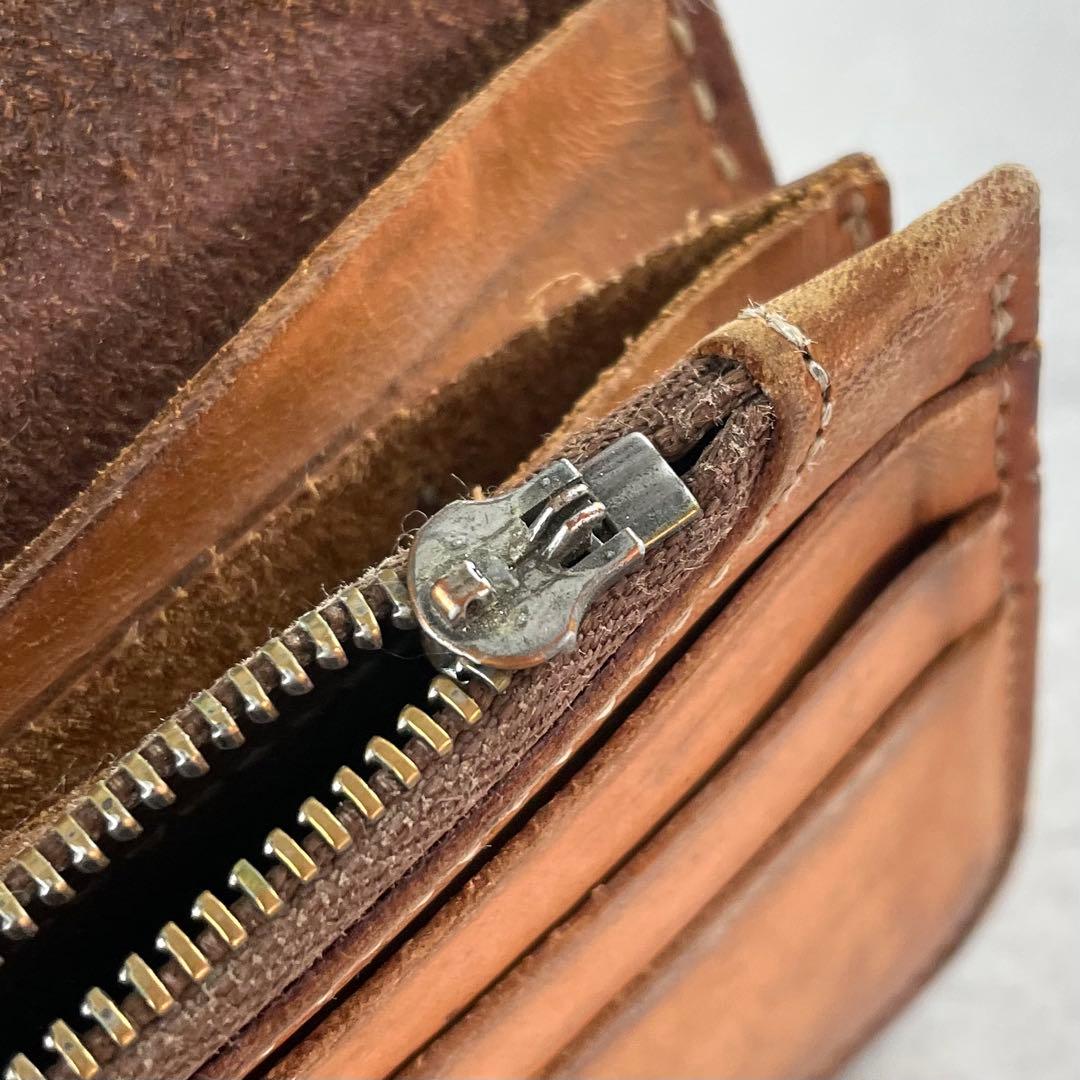 入手困難✨ ファニー 長財布 チェーンウォレット 編み込み レザー 本革 茶色