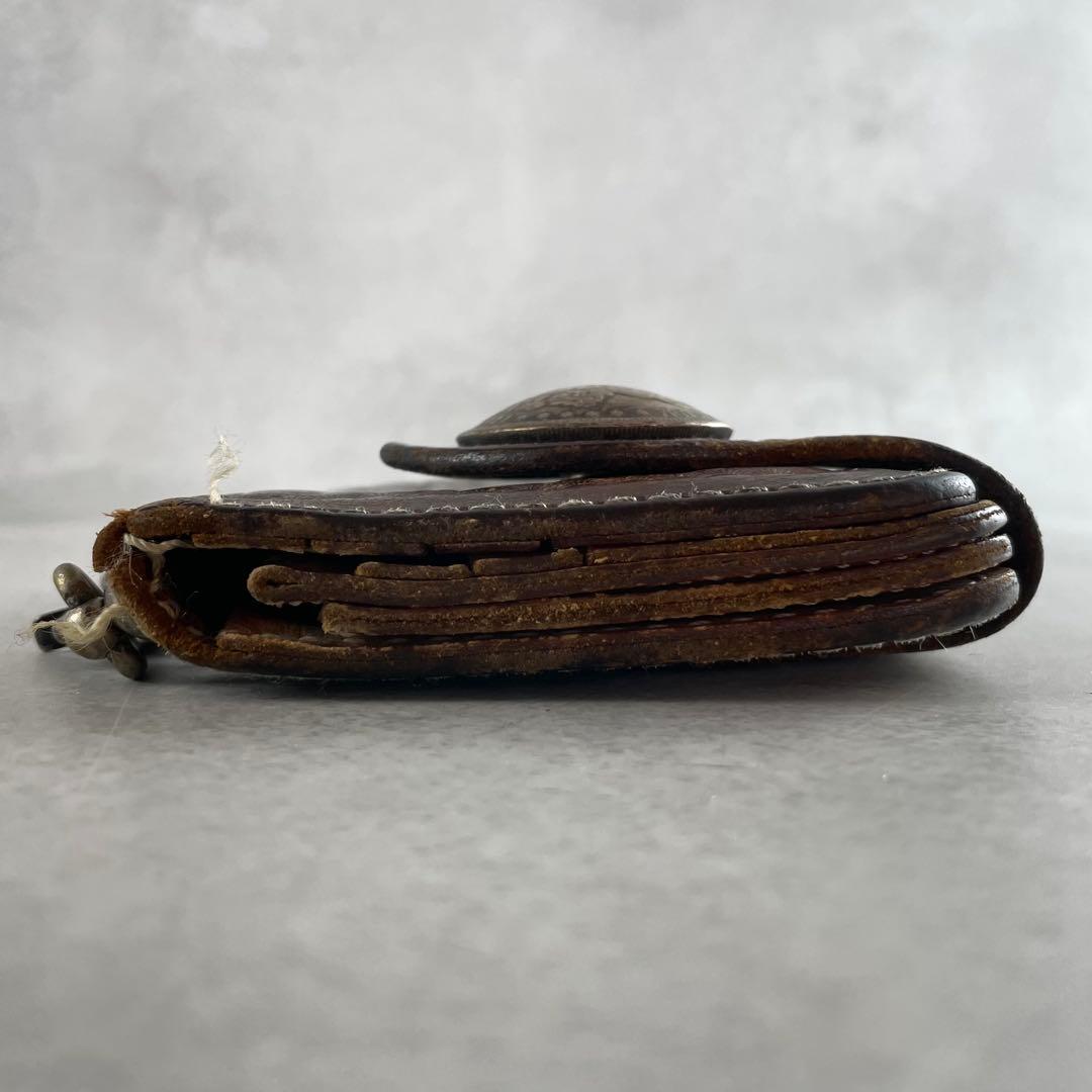 入手困難✨ ファニー 長財布 チェーンウォレット 編み込み レザー 本革 茶色