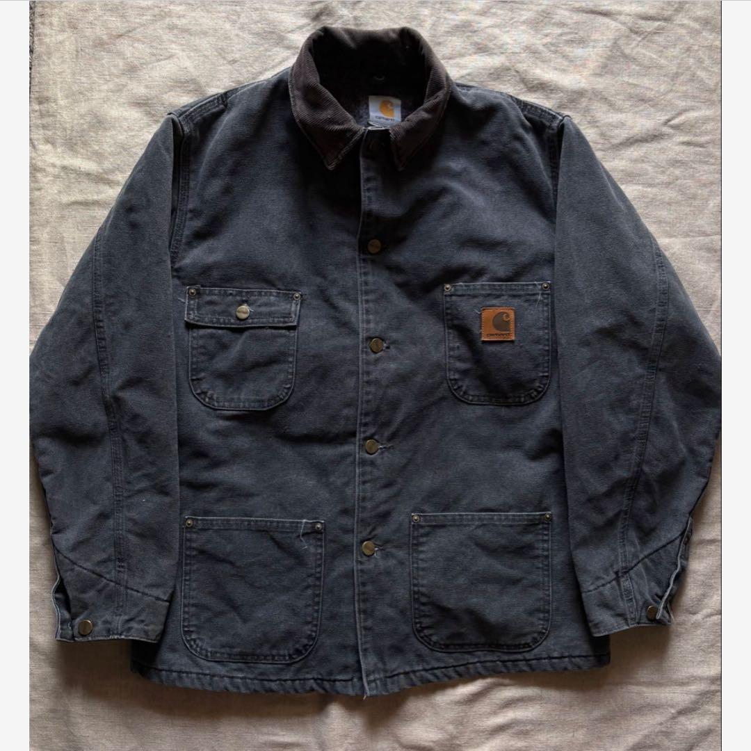 【雰囲気抜群】 90s Carhartt ミシガンチョアコート BLKブラック