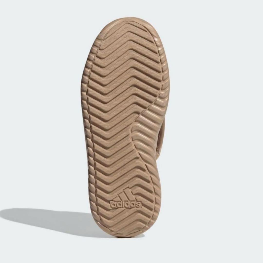 【韓国限定】adidas アディダス24.5㎝ ボア付き サンダル ブラウン