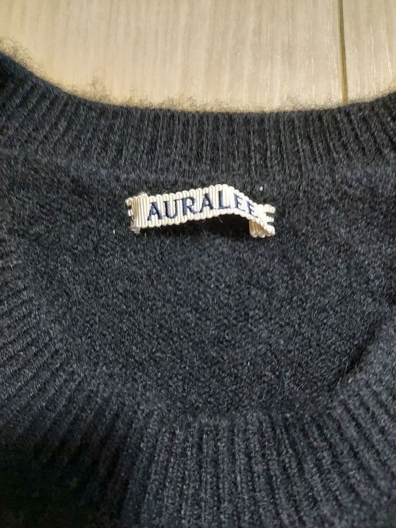 AURALEE BABY CASHMERE KNIT P/O ブラック 5