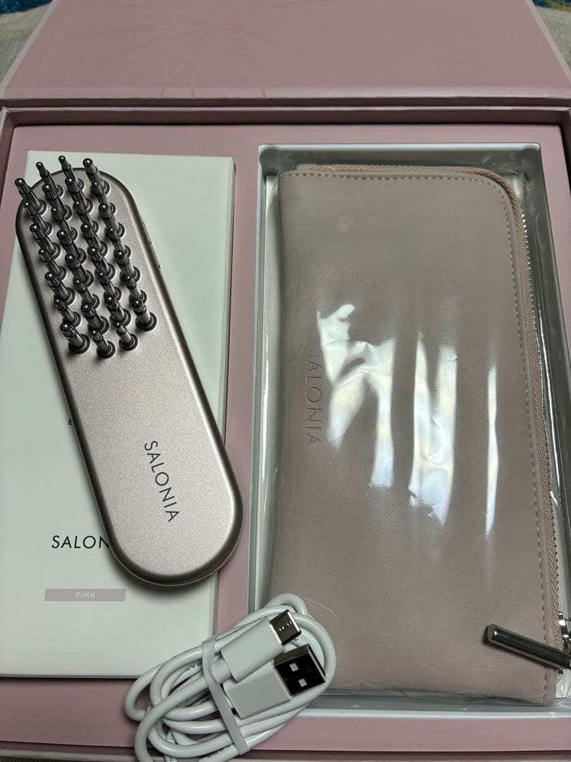 SALONIA EMSリフトブラシ SAL2313 ピンク　　　専用ポーチ付き