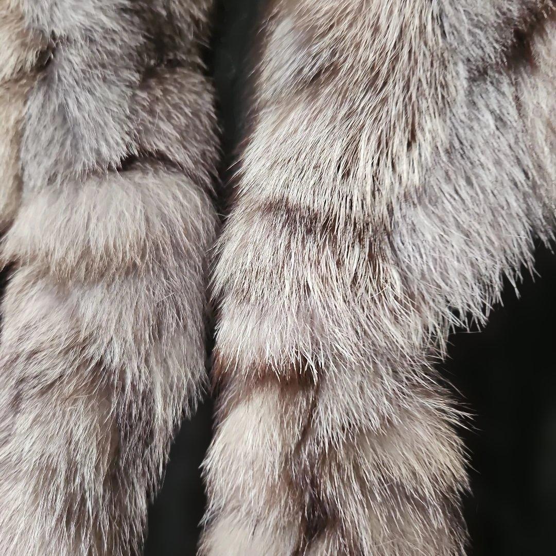 ❤専用❤黒の革(スエード)製リアルファー付き毛皮コート美品❤