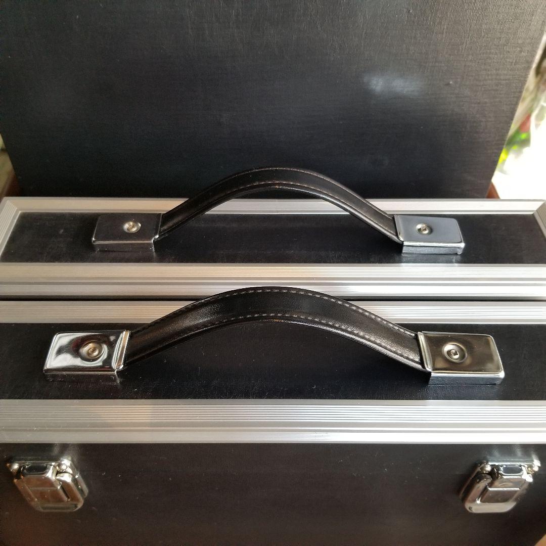 業務用　レコード　サイズ　アルミ製　ブラック　カラー　キャリー　ケース　４個