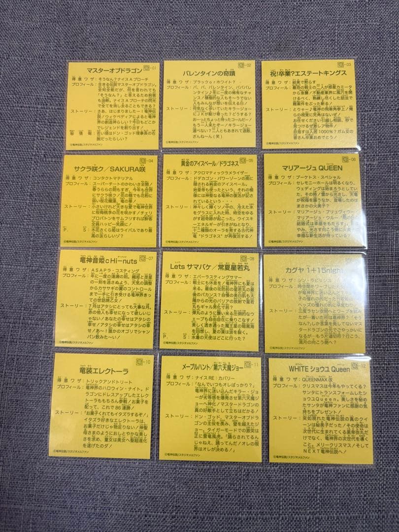 竜神伝説第1弾Wシール12枚セット