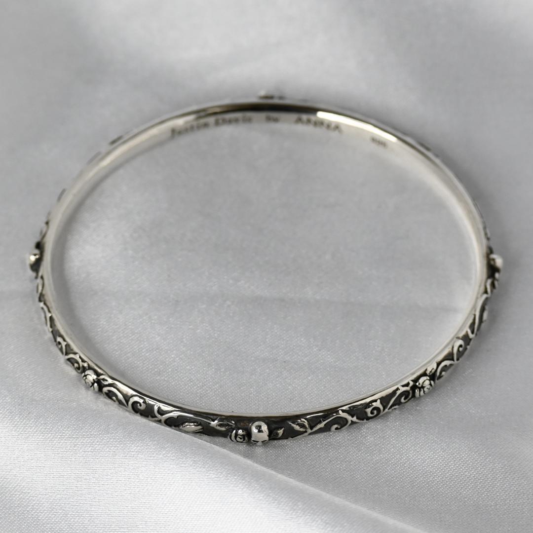 研磨済 JUSTIN DAVIS BY ANNA スカル ローズ バングル