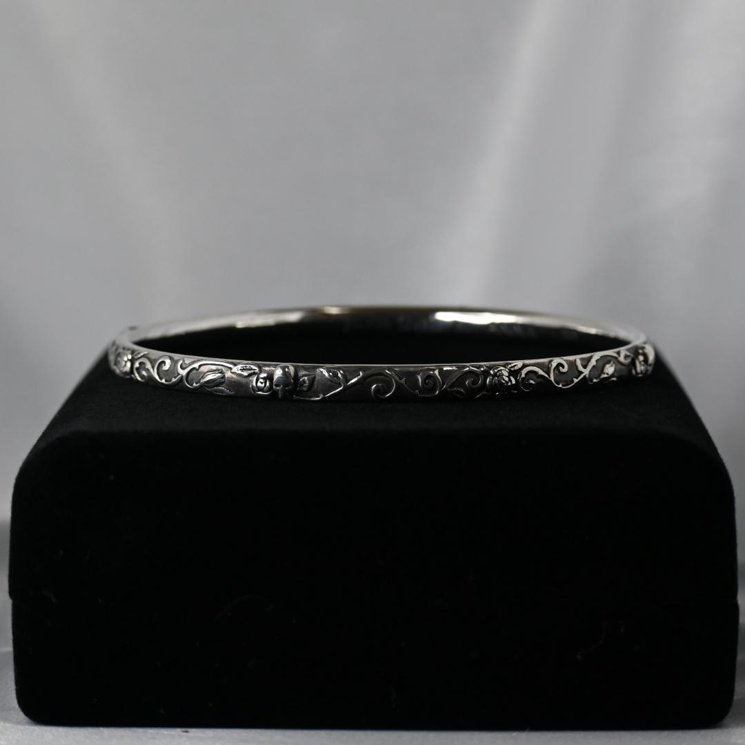 研磨済 JUSTIN DAVIS BY ANNA スカル ローズ バングル