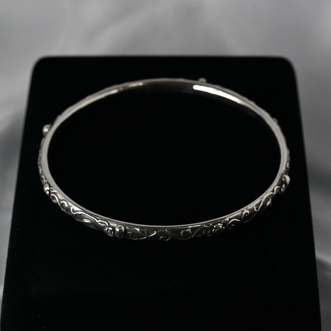 研磨済 JUSTIN DAVIS BY ANNA スカル ローズ バングル