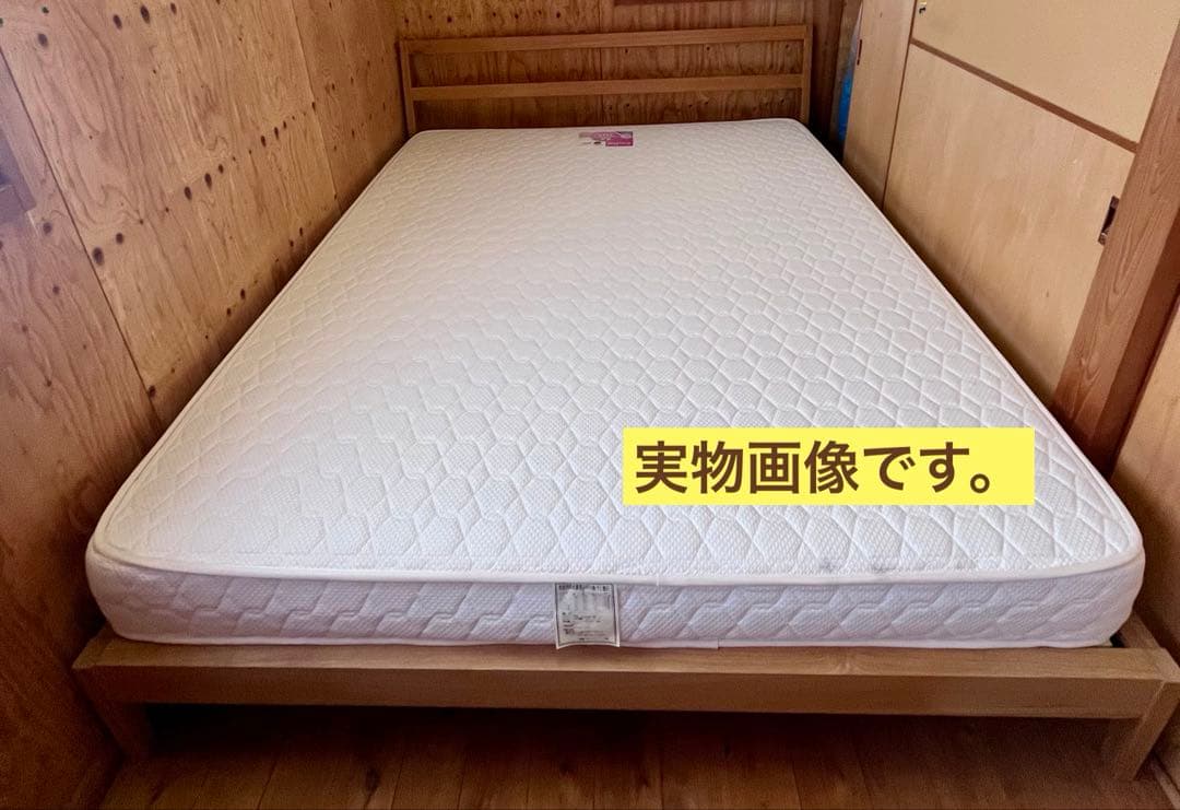 【購入者決定済】MUJI 無印良品 ベッドフレーム クイーン 日本製マットレス