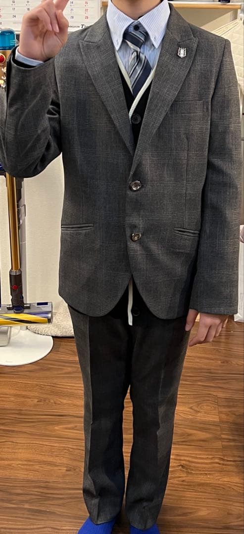 小学生　卒業式　男の子　ブレザー・パンツ・シャツ・ネクタイ160cm