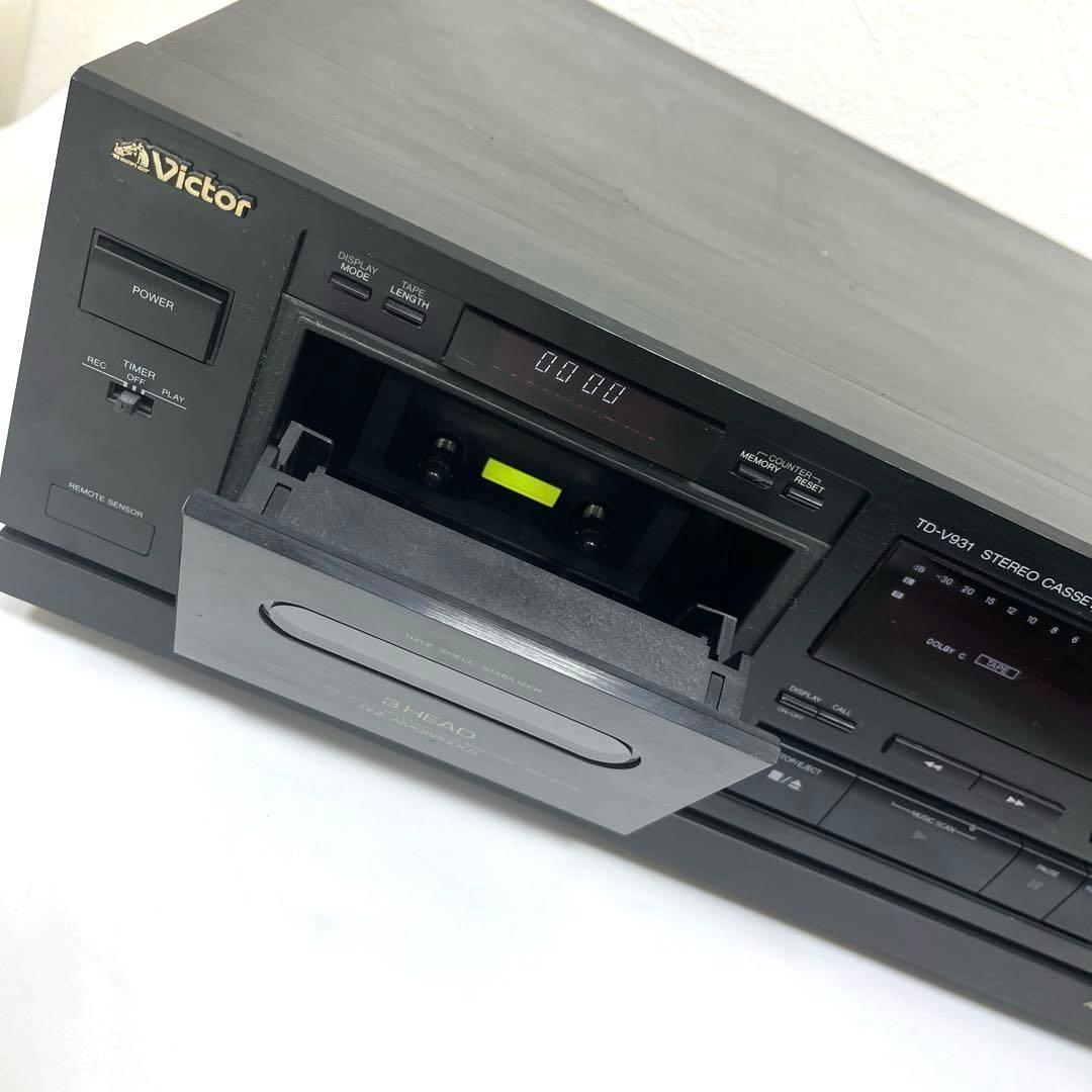 【激レア】Victor TD-V931ステレオカセットデッキ リモコン有
