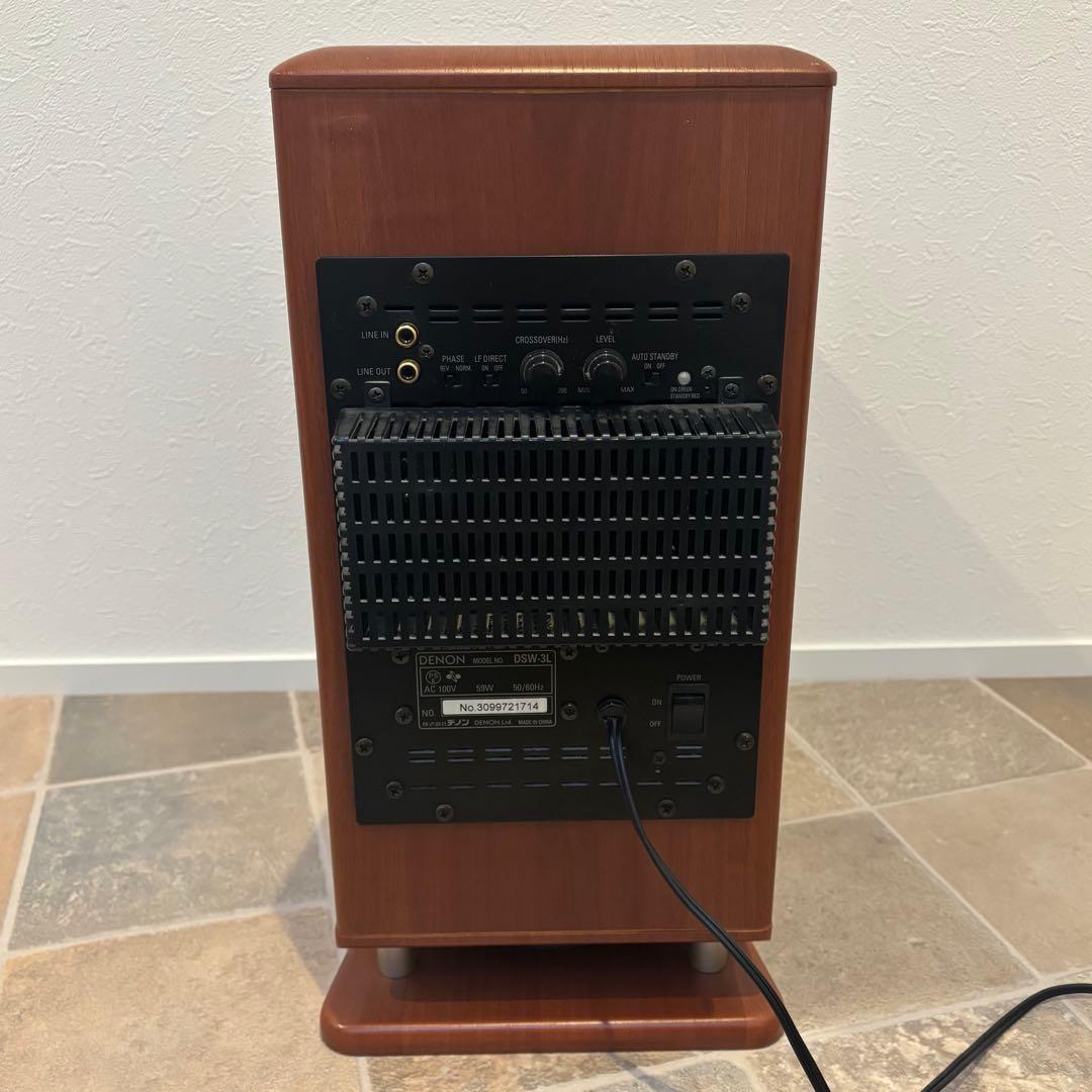 【美品】DENON DSW-3L デノン スーパーウーハ - 木目