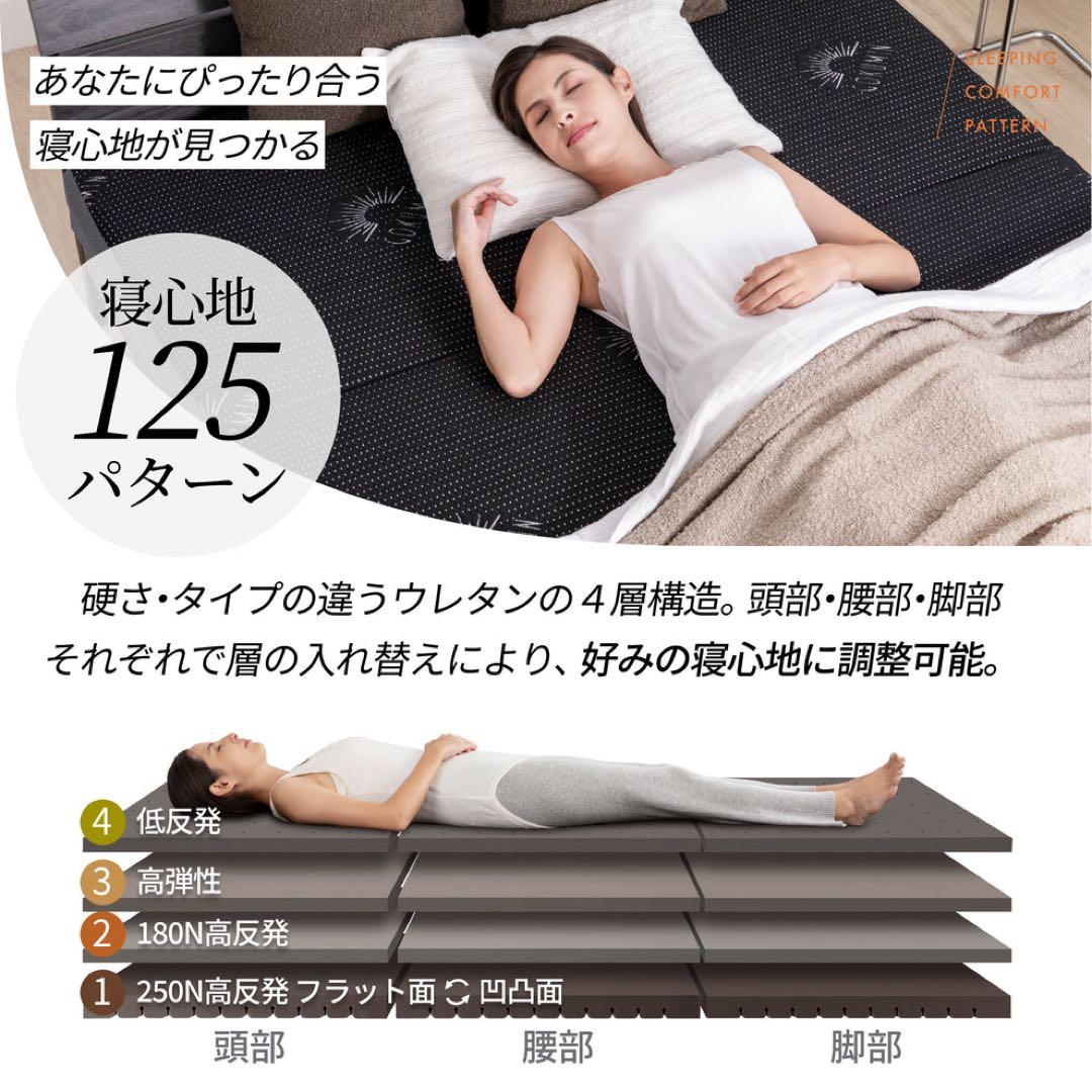 n*3様 アルティメイト　三つ折りマットレス 125パターン 厚さ15cm