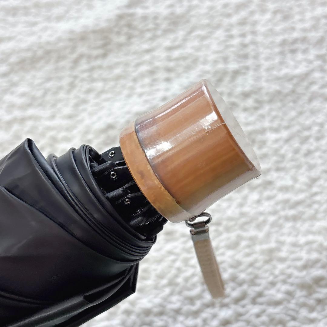 ロサブラン 日傘 3段折 黒 ピンク 完全遮光 折りたたみ 傘袋付き 晴雨兼用