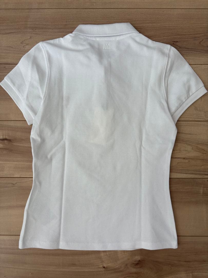 【新品未使用】Ami Paris ホワイト ポロシャツ ハートマーク