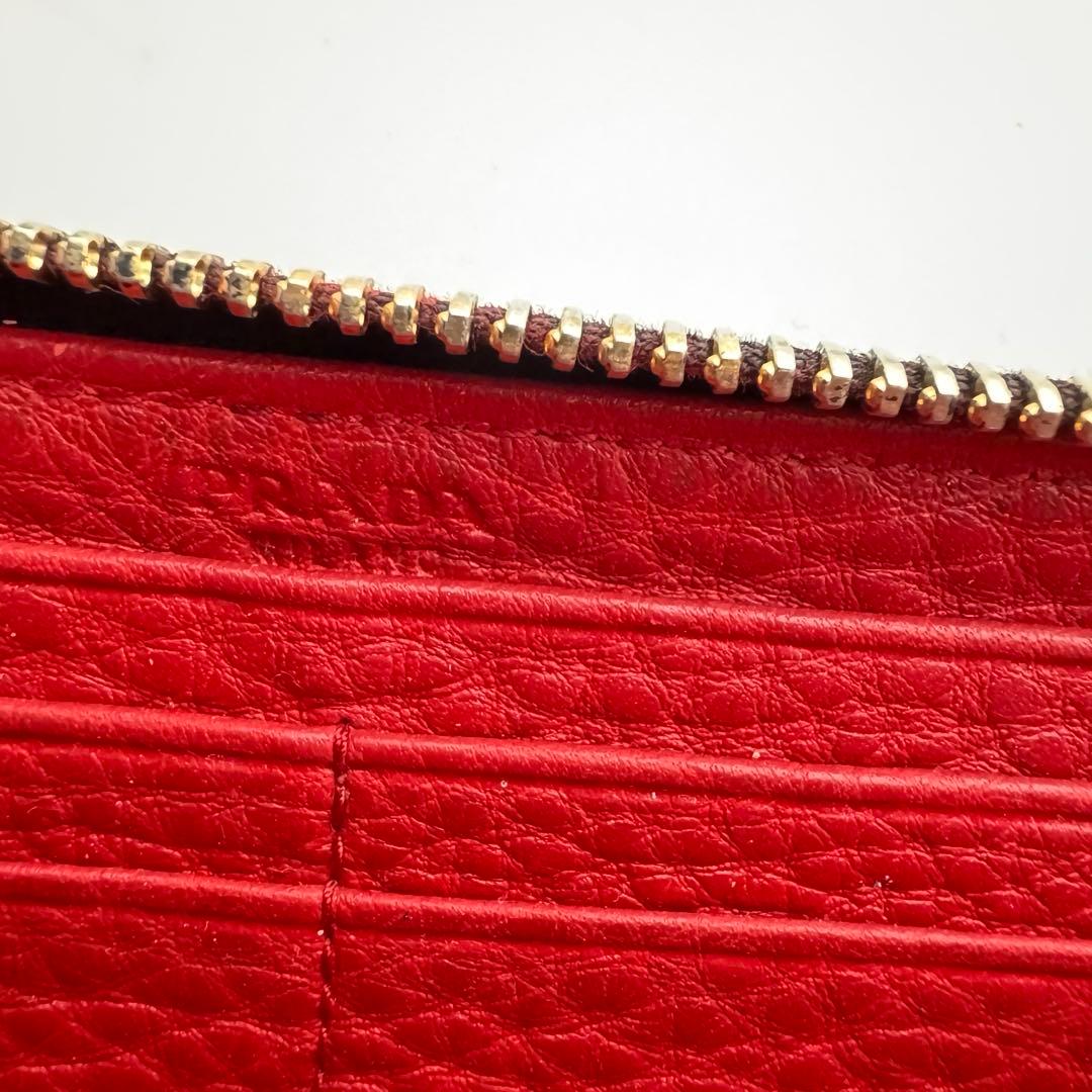 【極上美品】221 PRADA プラダL字ファスナー 長財布