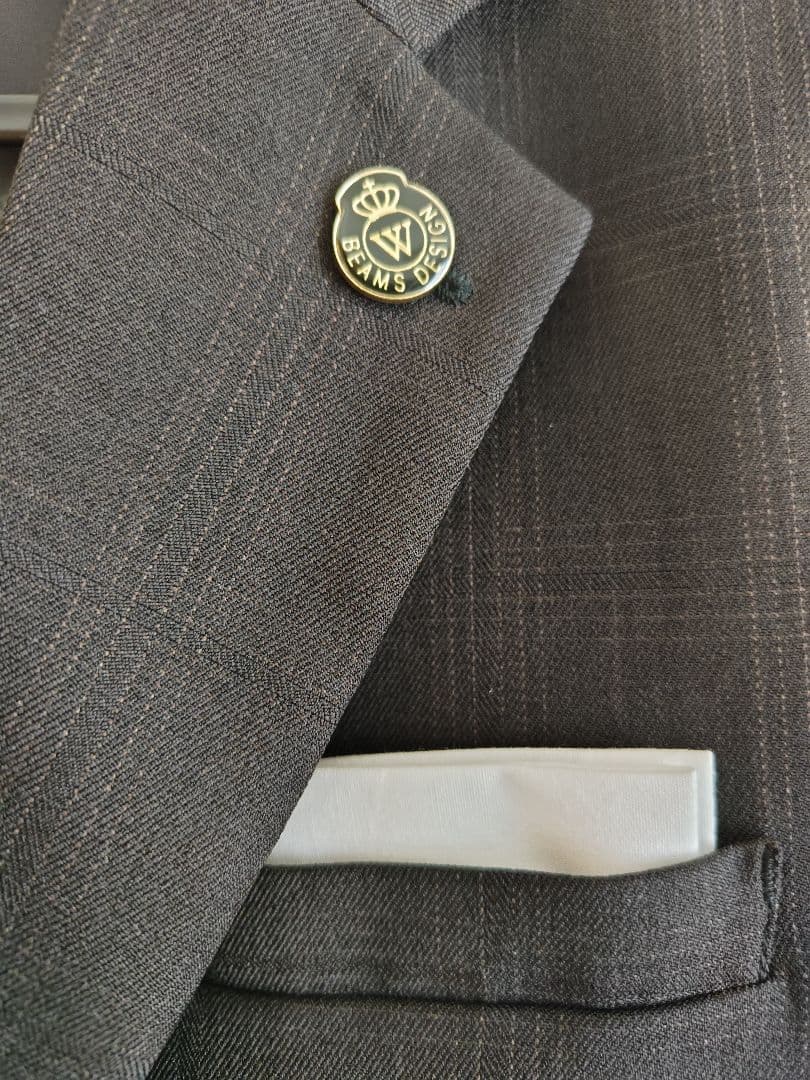 ブラウン チェック柄 スーツ6点セット　BEAMS　160cm