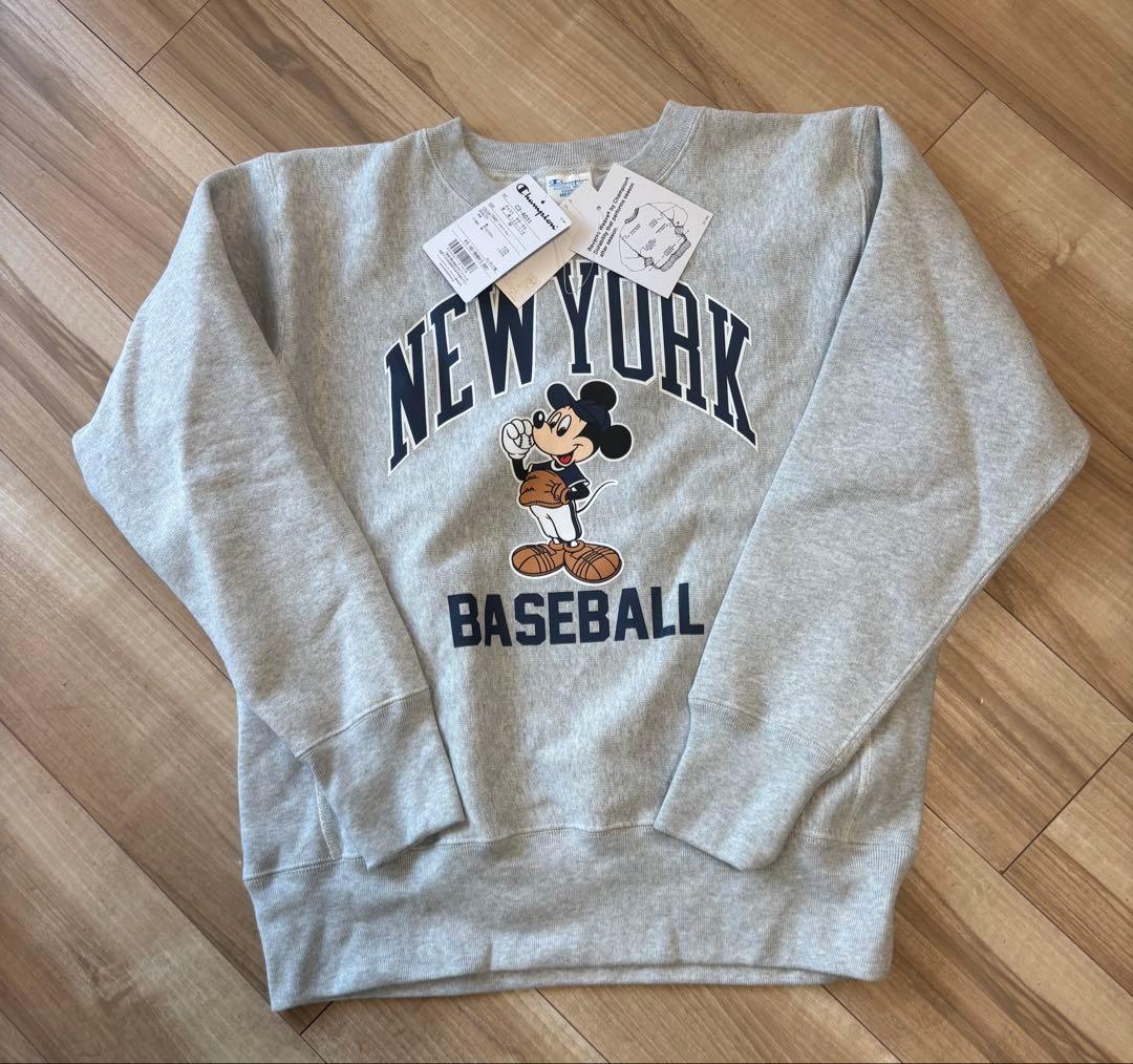 Champion ミッキーマウス ニューヨーク ベースボール スウェット