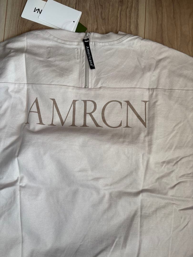 新品アメリカーナ 別注 ロゴTシャツ/バックオープンTシャツ レディース