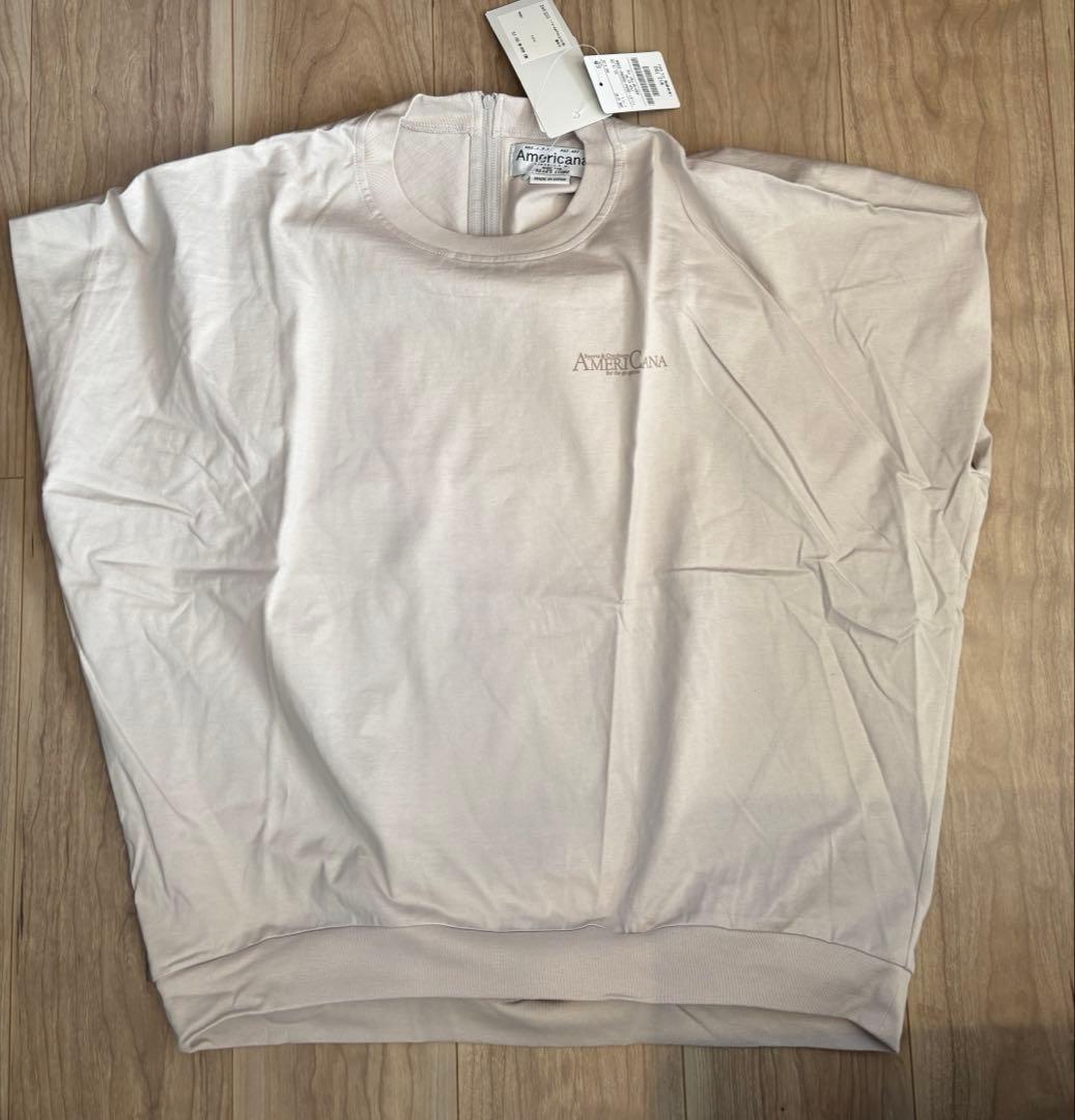 新品アメリカーナ 別注 ロゴTシャツ/バックオープンTシャツ レディース