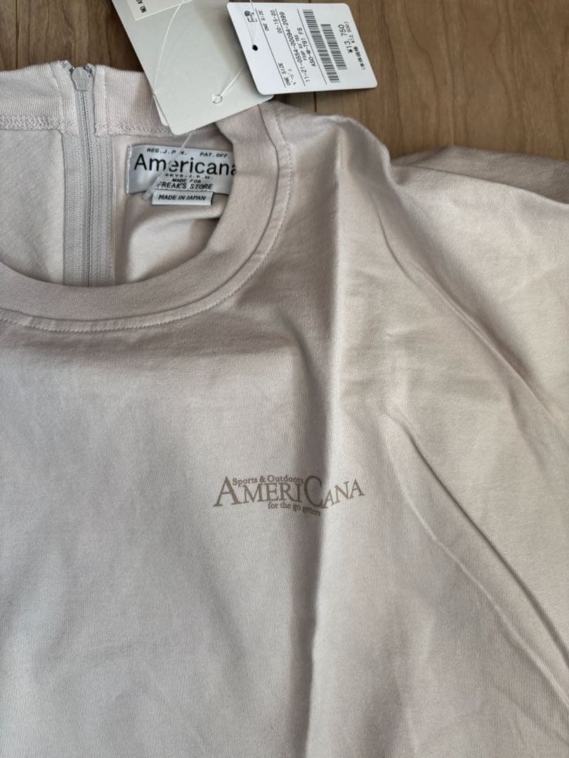 新品アメリカーナ 別注 ロゴTシャツ/バックオープンTシャツ レディース