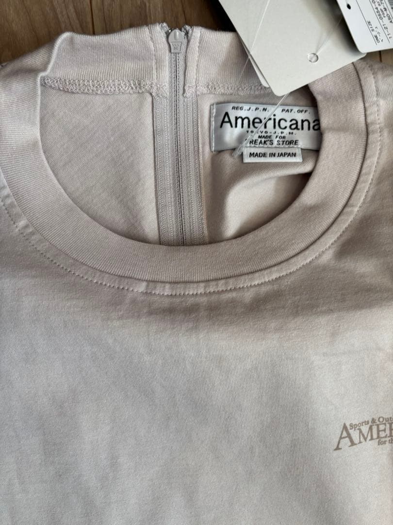 新品アメリカーナ 別注 ロゴTシャツ/バックオープンTシャツ レディース